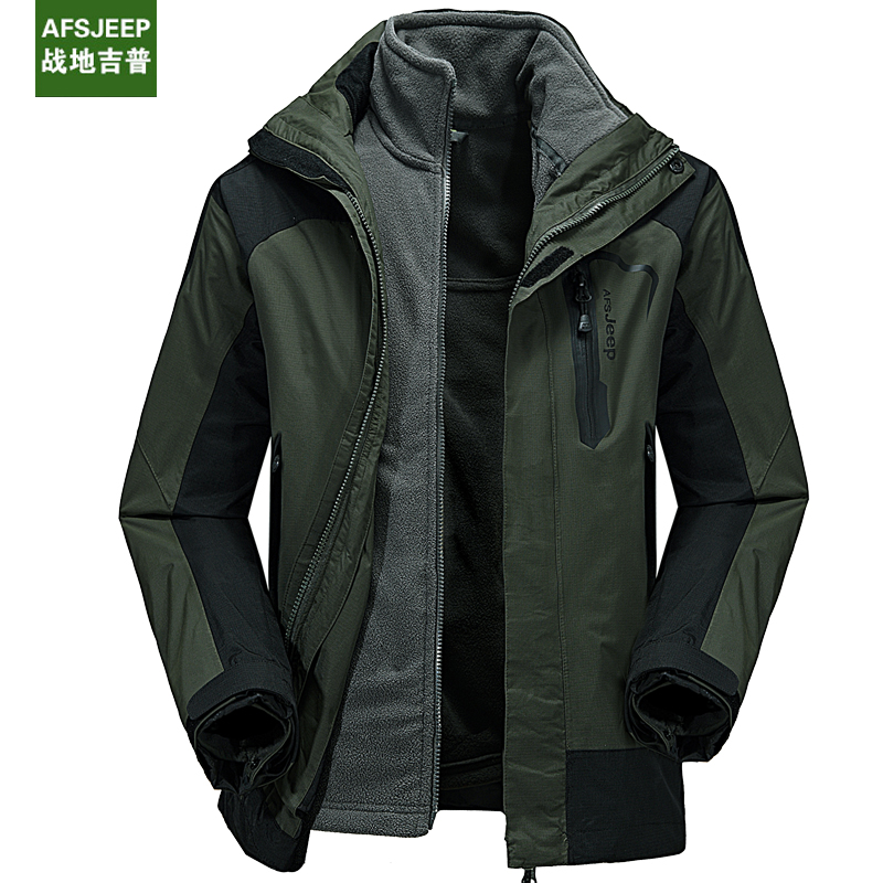 afs <em>jeep冬装</em>冲锋<em>棉衣战地吉普</em>正品加绒加厚男