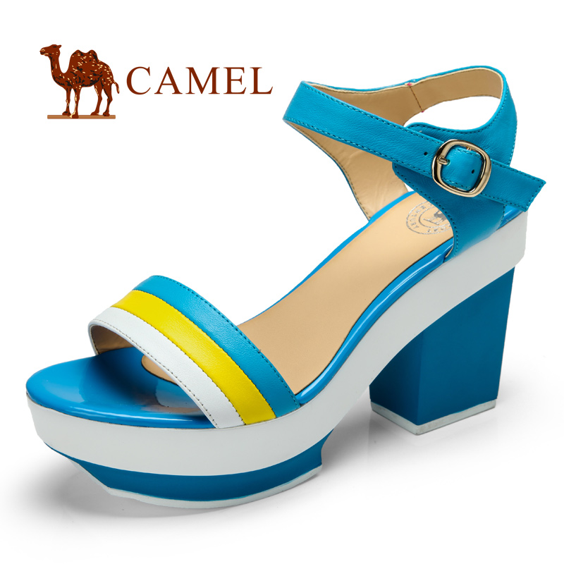 <em>Camel 骆驼女鞋</em>女凉鞋2013夏季方跟防水台女