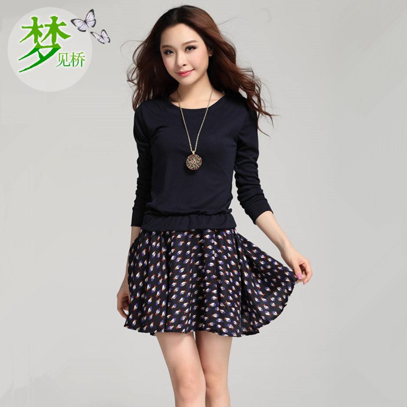 <em>梦见</em>桥 2013秋冬新款女装 韩版长袖显瘦打底裙